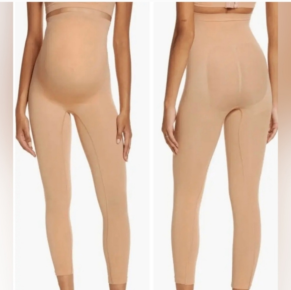 SKIMS Seamless Sculpt Maternity High Waist Legging S/M Ochre NEW - Picture 3 of 6